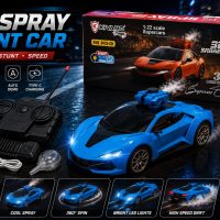 KIVANO 3D Spray Stunt Car Rechargeable Remote Control Drift Car with Cool Mist Spray, LED Headlights, 360° Spin and Type-C Charging for Kids